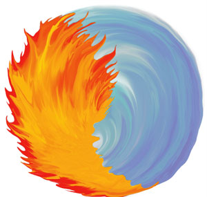 Water wave and fire