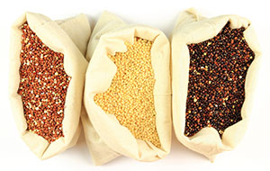 Three types of quinoa