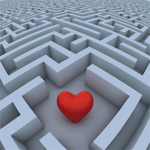heart in maze
