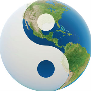 yin and yang on planet earth